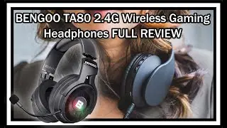 Беспроводные игровые наушники BENGOO TA80 2.4G 7.1, ПК, PS4, Nintendo Mac, тест микрофона, полный обзор