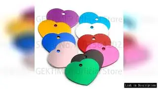 100Pcs Aluminum Keychain Accessories Heart Tags Custom Key Chains Personalized ID Name Pendant Neckl