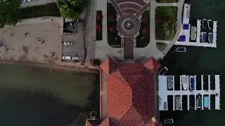 Lake Geneva, WI Drone flight / bird view