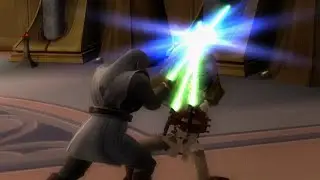Cin Dralig vs Serra Keto in the Jedi Temple - Star Wars Episode III Cin Drallig Gameplay PS2