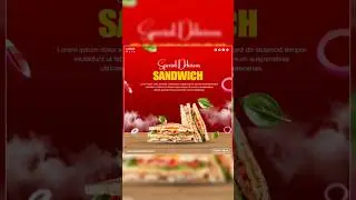Quick Sandwich Poster Design | Photoshop Food Ad Tutorial | Pixel Dot