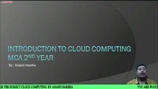 Introduction To Cloud Computing