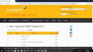 Inyección SQL (Get/Search) usando bWAPP