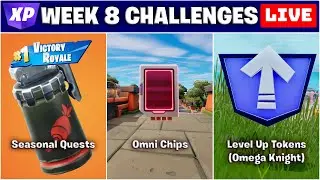 STREAMED:🔴FORTNITE CHALLENGES WEEK 8🔴 Omni Chips, Season Quests, Level Up Tokens & Air Strike Royale