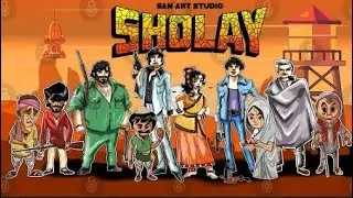 SHOLAY FULL MOVIE   part 2| Amitabh Bachchan, Dharmendra |  Indian Carton animation new 