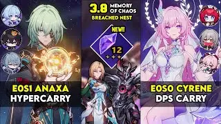 Memory of Chaos 12 FULL CLEAR | E0S1 Anaxa & E0S0 Cyrene Team Showcase | Honkai: Star Rail MOC 12