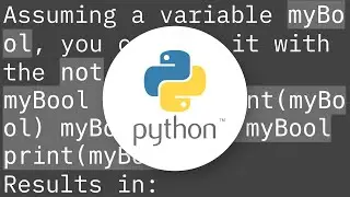 How to switch True to False in Python