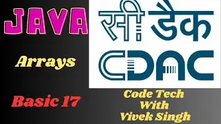 What is Array in Java |CDAC | CodeTech With Vivek Singh |