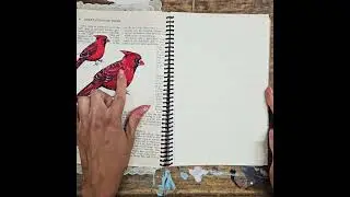 vintage book turned into art journal.  #artjournal #artjournalflipthrough #artjournalpages