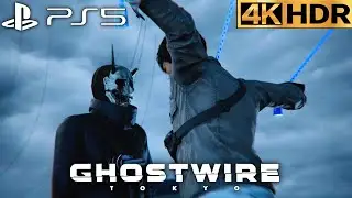 Hannya Mask Man Kills Akito - Ghostwire Tokyo Akito Death Scene 4K ULTRA HDR (PS5 60FPS)