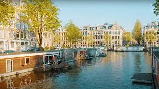 Amsterdam &bull; Sunny Walk over Beautiful Canals &bull; 4K 60FPS