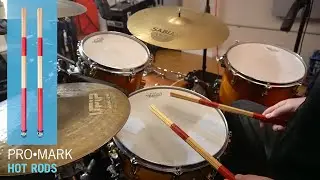 Pro&bull;Mark Hot Rods made of premium select birch dowels. Promark alternative to drums sticks brushes