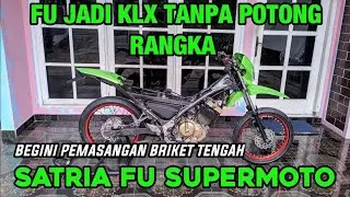 Riview rangka KLX jadi Supermoto tanpa potong rangka || pakai ful briket‼️