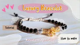 DIY Luxury Bracelet That Looks Expensive ✨️| Hy Chic #handmade #diy #aesthetic #crafts #jewelry
