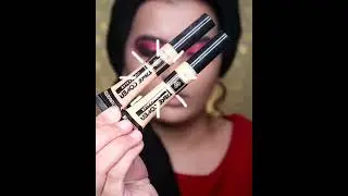 Как сделать макияж с красными блестками и четкой складкой века #шорты #видеомакияжа #ytshorts