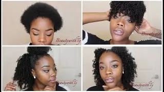 😯LAZY & EASY STYLES on 4C HAIR | WingbyHerGivenHair Curly  Clip ins Hair Review