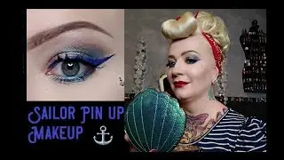 nautical sailor style pin up makeup / tuto maquillage pin up style marin / cherry babydoll