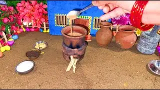 Miniature Masala Tea 🍵 | Mini Masaledar | Tiny Kitchen Cooking | Mini Chai ASMR