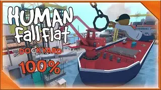 Human Fall Flat Dockyard Level Gameplay Walkthrough + All Achievements [4K-60FPS]