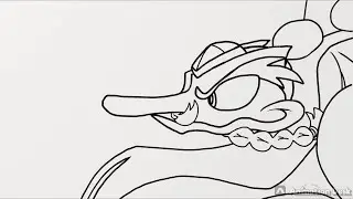 Furukawa Hajime (OC) close-up running animation (lineart)