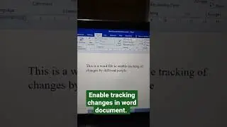 Microsoft word tracking Option in word document for group editing