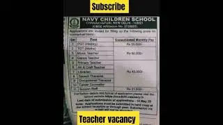 #Navy Children School #Chanakyapuri #New Delhi #TGT#PGT#PRT#librarians #Non Teaching