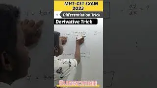 MHT-CET Maths trick | Differentiation Trick | MHT-CET shortcuts Trick for 12th science #shorts #cet