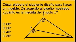 Ejercicio resuelto sobre ángulos y triángulos para el diseño de un mueble