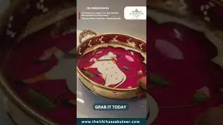 Serve in Style with Our Brass Pichwai Tray! | theithihaasakuteer | #tray #KitchenStyle #brassitems