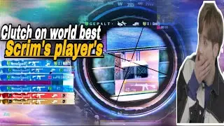 Clutch on world best scrims players | pubg mobile 1v4 squad wipe 🙄 | uc