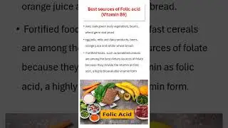 Folic acid : best sources