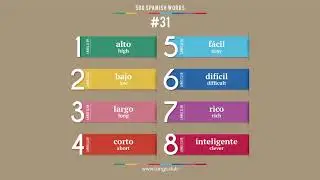 #31 - Spanish language &ndash; 500 basic words. Learn Spanish on your own.