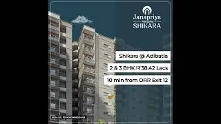 Janapriya Shikara Gated Community Apartment Flats For Sale in Adibatla, Near TCS, ORR Exit 12.