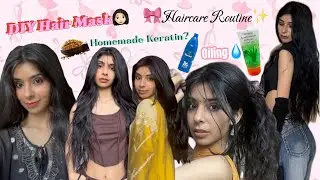 This one DIY Homemade Mask changed my hair👩🏻‍🦱🚿🌿| Homemade Keratin😯| Haircare Routine| Tanisha