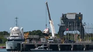 CRS-22 Cargo Dragon Offload Time Lapse