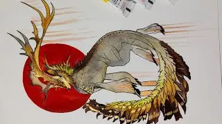 fantasy animal art (watercolor)