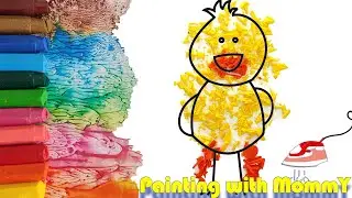 Oil Pastel Painting new Technique | Drawing a Cute Duckling