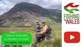 Remote mountain lake trout fly fishing on Llyn Bochlwyd - Eryri / Snowdonia National Park