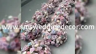 Purple and Blue Centerpieces