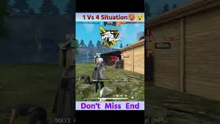 1 Vs 4 Situation🥵😨 Cs Rank Quadra Kill✨😨 #shorts #maxxff
