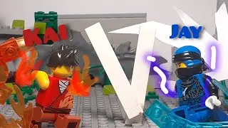Kai vs Jay ,only  1 can remain! #stopmotion #lego #fightscene 
