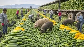 North Carolina&rsquo;s Giant Harvest 💥 Millions of Tons of Produce and Meat Collected Like This