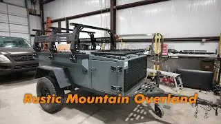 Rustic Mountain Overland Patrol Trailer Bed Rack, MOLLE Panel, & Tray | upTOP Overland