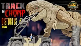 NEW D REX! Mattel Jurassic World Rebirth Track N Chomp Distortus rex Review!!! 