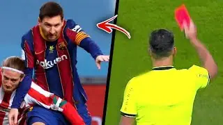 Messi sai PUNAISEN kortin...