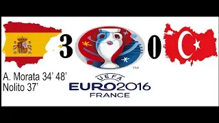 (HD)EURO 2016 : SPAIN VS TURKEY 3 - 0 June 17th