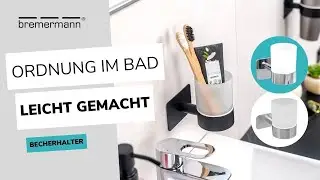 Schnell & einfach: Zahnputzbecher der Bad-Serie PIAZZA TAPE ohne Bohren f&uuml;r dein Bad | bremermann