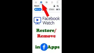 How to restore watch video icon in facebook shortcut bar - 2022