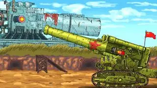 GUSTAV'S SHOT AT THE MORTAR! Leviathan's Unwanted Sidekick - Cartoons about tanks