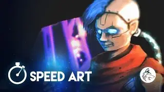 Unit 206 : OneBlueWolf Original Speed Art